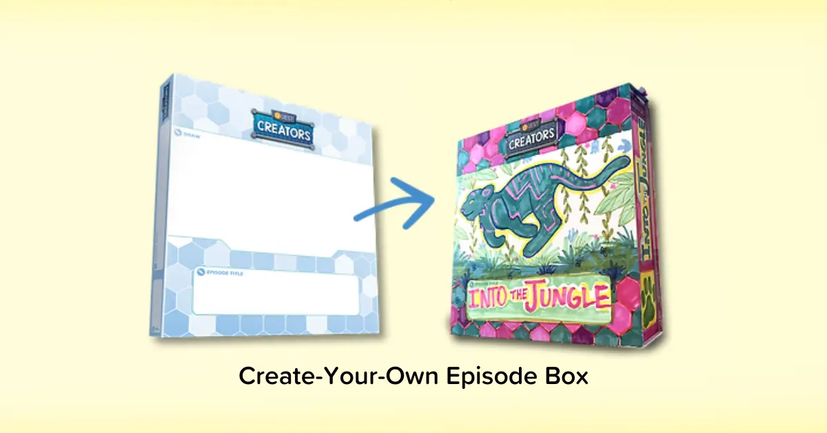 QUEST Creators create your own box - blank box to customized with student art